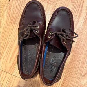 Sperry Men's Dark Brown Leather Boat Shoes